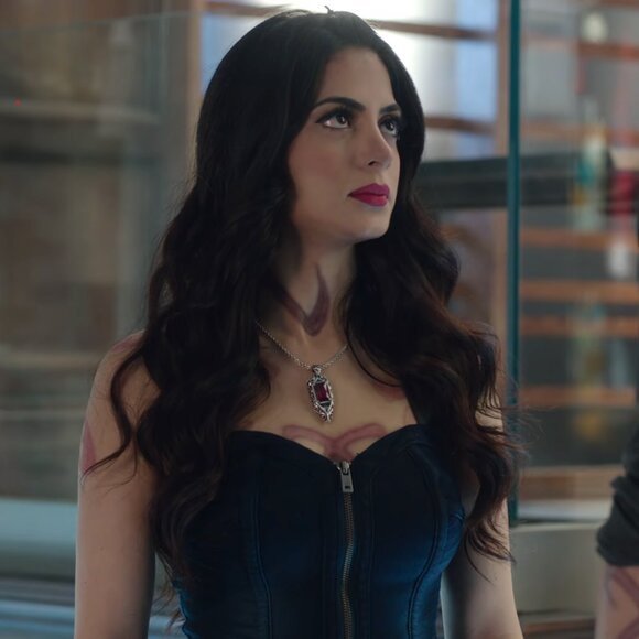 Guess Moto Strapless Front Zip Denim Jumpsuit ASO Isabelle Lightwood - Picture 11 of 11